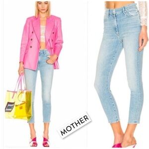 MOTHER The Looker Crop High-Rise Jeans in Swimming Pool Sunday Size 26